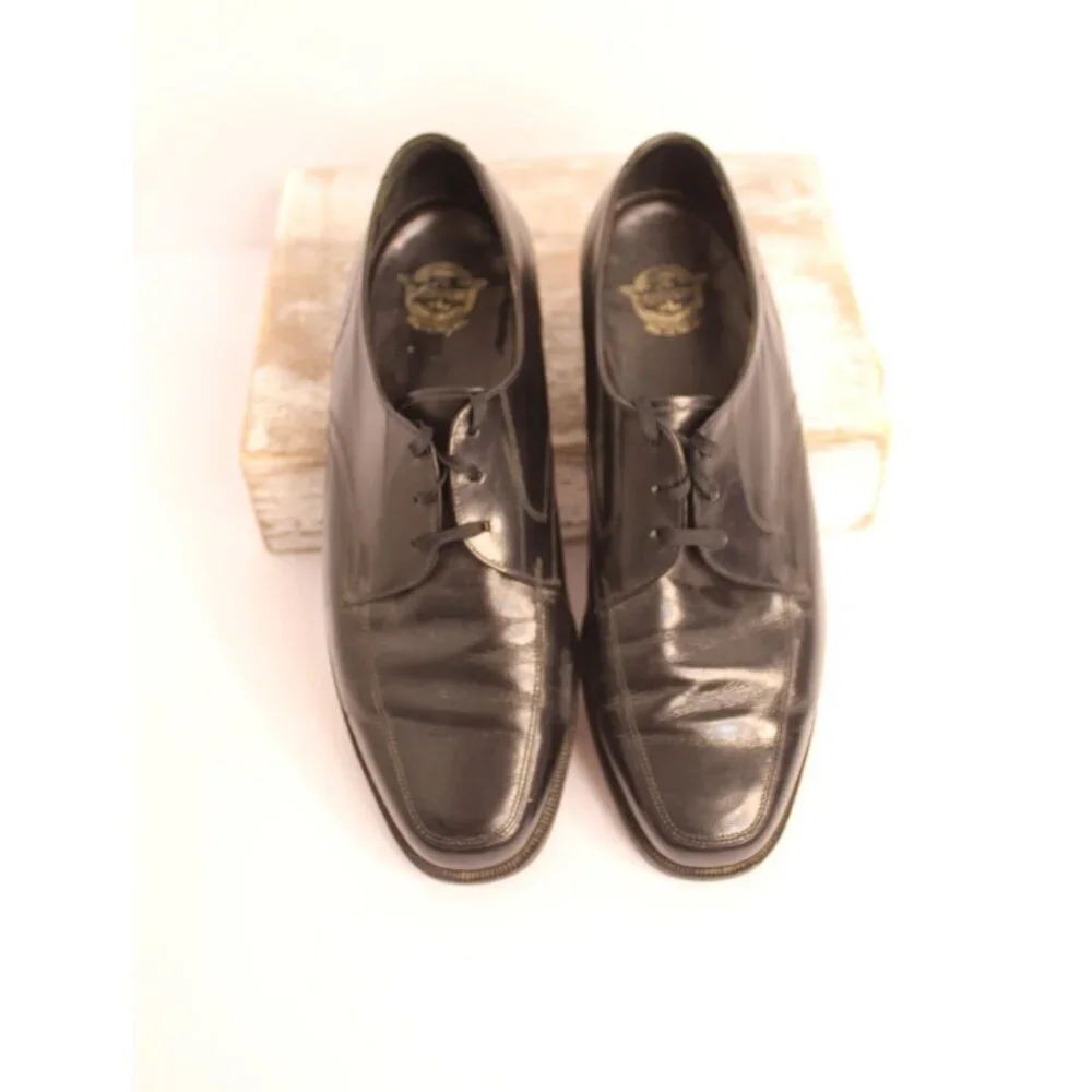 Florsheim Dress Shoes Men's 9D Black Leather Classic‎ Lace Up Modern Y2K #23614